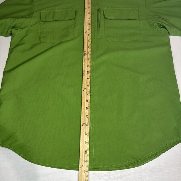 Duluth Trading Shirt CoolPlus Men Medium Fishing Hiking Vented L/S Ripstop Green - Picture 5 of 9
